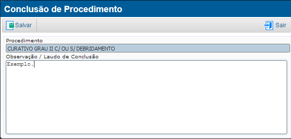 Realização de Procedimentos